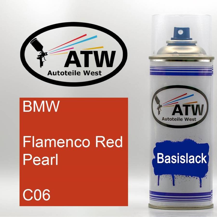 BMW, Flamenco Red Pearl, C06: 400ml Sprühdose, von ATW Autoteile West.